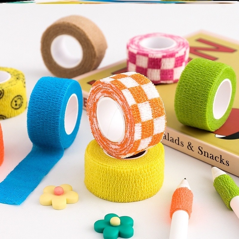 Băng Keo Bảo Vệ Ngón Tay Bằng Vải Không Dệt Co Giãn In Họa Tiết Hoạt Hình Dễ Thương Cho Học Sinh