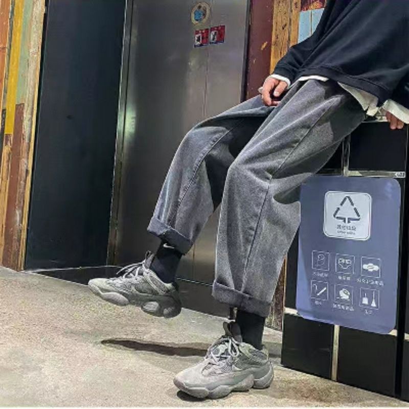 Quần Bò Ống Rộng Nam Nữ Cạp Chun Phong Cách HIPHOP STREETWEAR Quần Jeans Ống Rộng Dễ Phối Đồ Có Bigsize