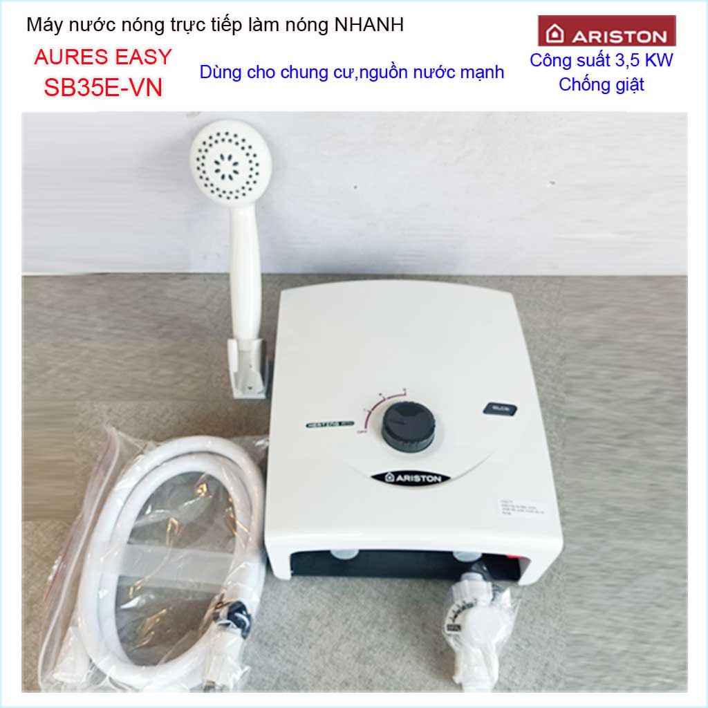 Máy nước nóng Ariston SB35E-VN, máy nước nóng trực tiếp cho chung cư Aures Easy (không bơm) 3195055