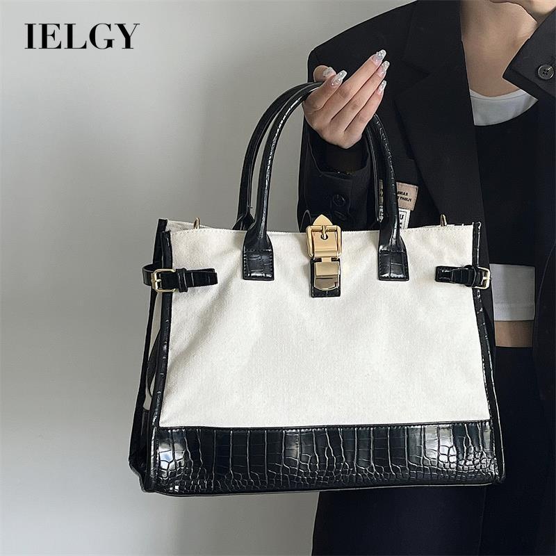 Túi tote IELGY vải canvas cỡ lớn thời trang cho nữ