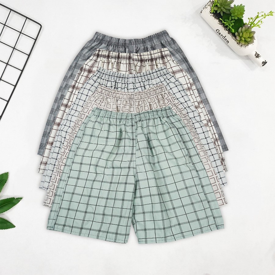 Combo 5 Quần Đùi Nam Mặc Nhà Vải Cotton Thông Thoáng