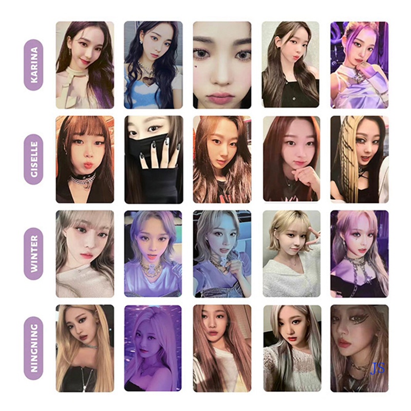 Set 5 Tấm Thẻ Ảnh Lomo Các Thành Viên Nhóm Nhạc Kpop Aespa