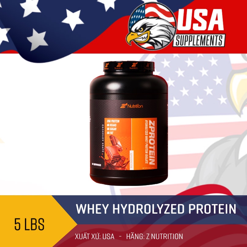 ZProtein Hydrolyzed Whey Protein Isolate, Sữa Whey Tăng Cơ Tinh Khiết 100%