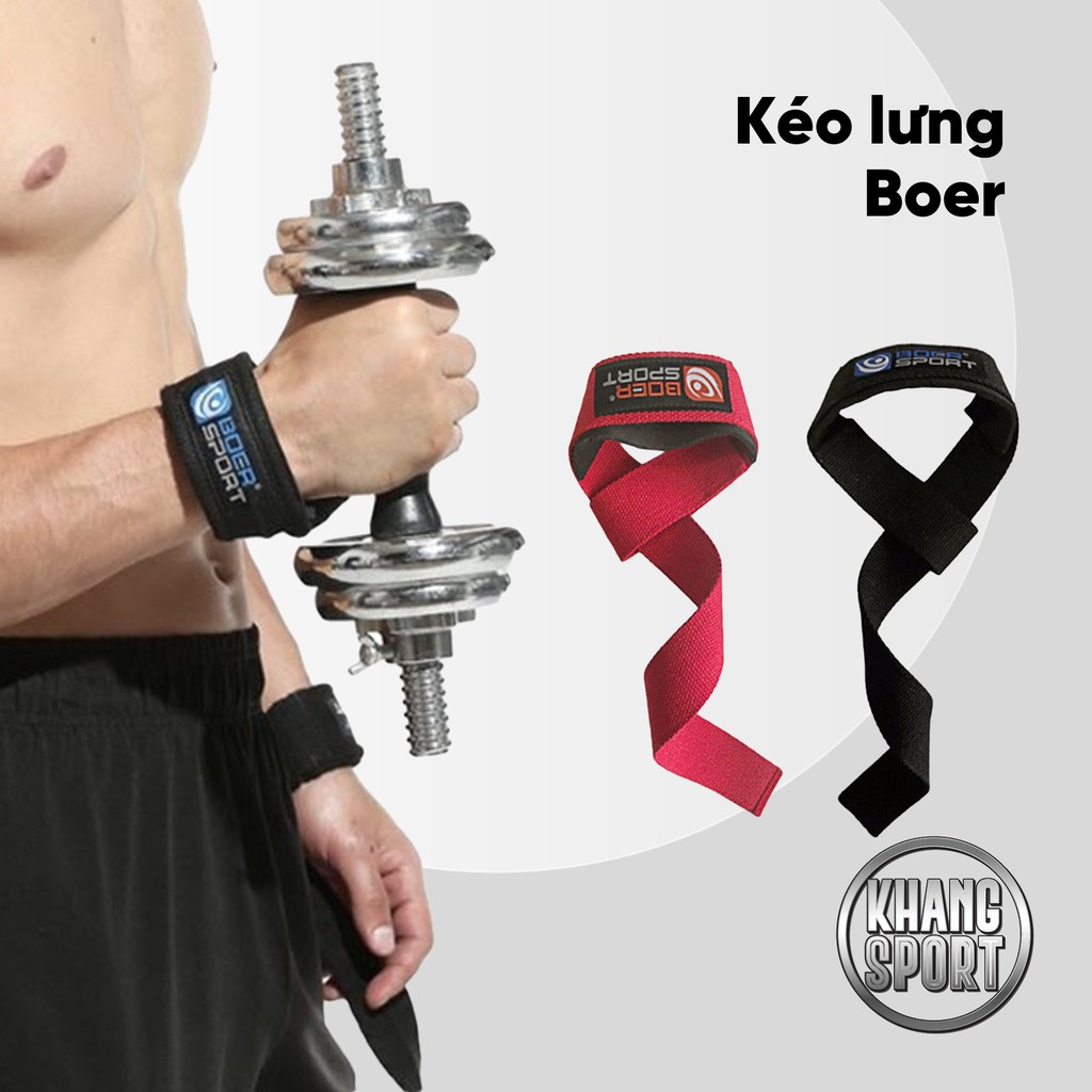 Dây Kéo Lưng BOER | Dây Hỗ Trợ Tập Gym Cao Cấp