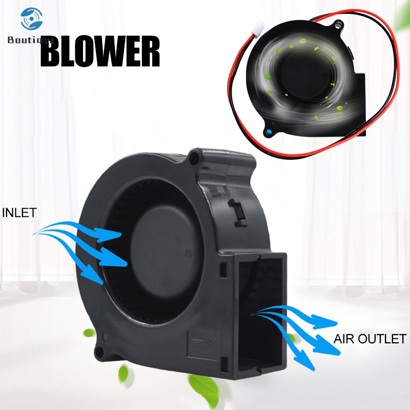 ✿♥▷ Brushless DC Blower Fan Ultra Quiet Cooling Fan 2 Wires 5015S 12V 0.14A 50x15mm