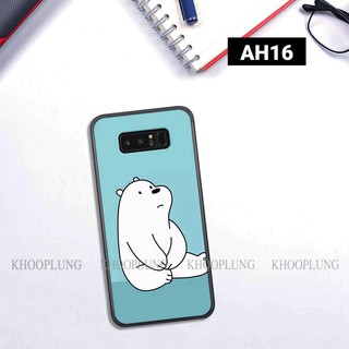 Ốp lưng Samsung Note 8 - Note 9 in hình gấu dễ thương đáng yêu