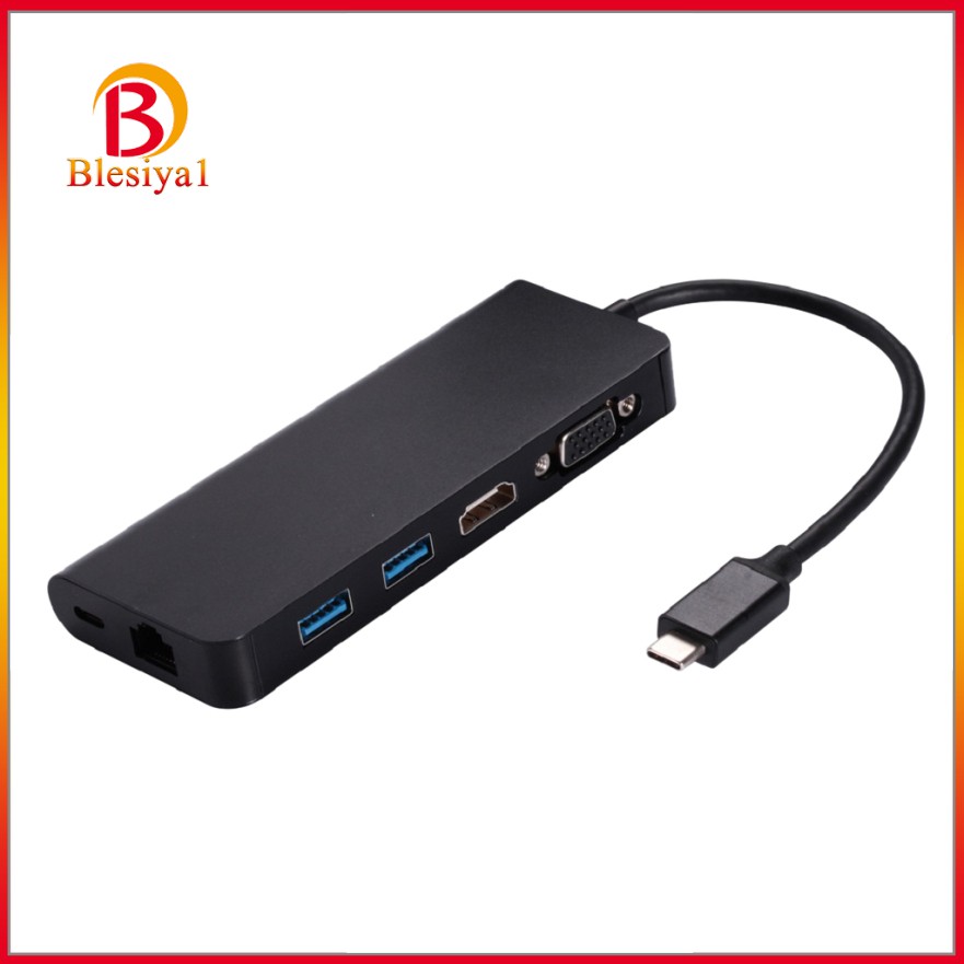 Cáp Chuyển Đổi 6 Trong 1 Type-C Sang 4k Hdmi Vga Rj45 Usb 3.0