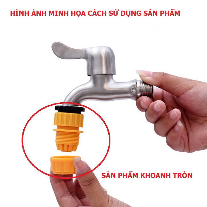 ĐẦU NỐI NHANH TẠI VÒI NƯỚC REN TỪ 20-25mm RA ỐNG 12mm - DIY432