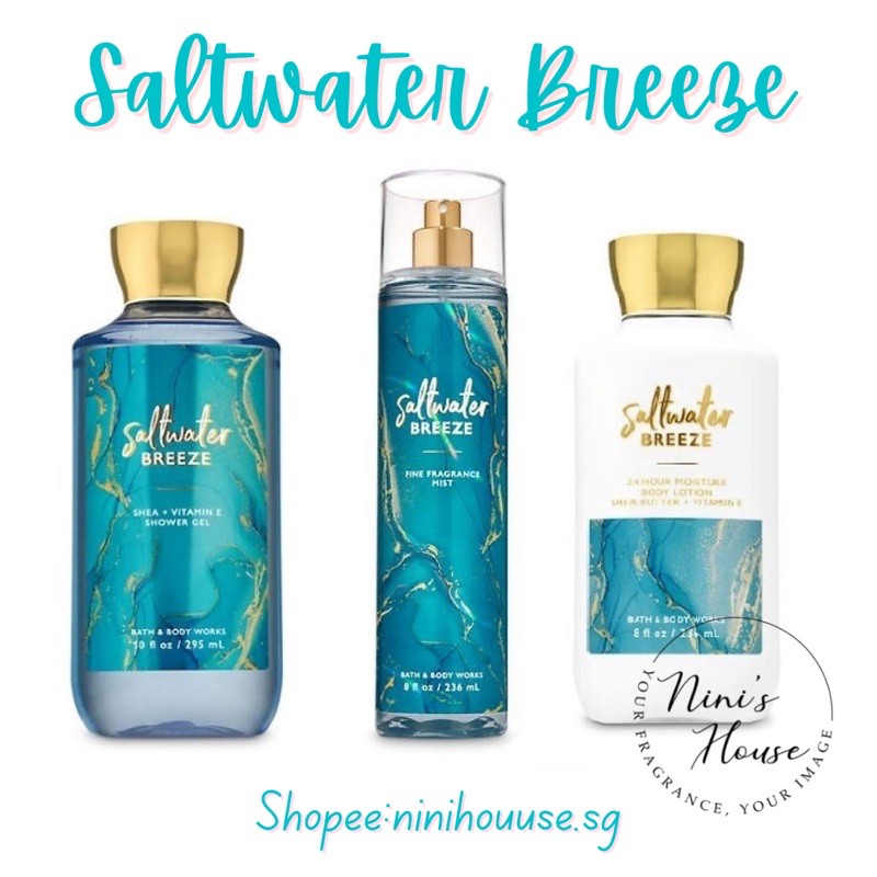 Xịt thơm body mist Bath and Body Works mùi SALTWATER BREEZE