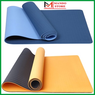 Thảm yoga 2 lớp cao cấp chọn size chọn màu - thảm tập yoga tập gym tập thể thao cao cấp
