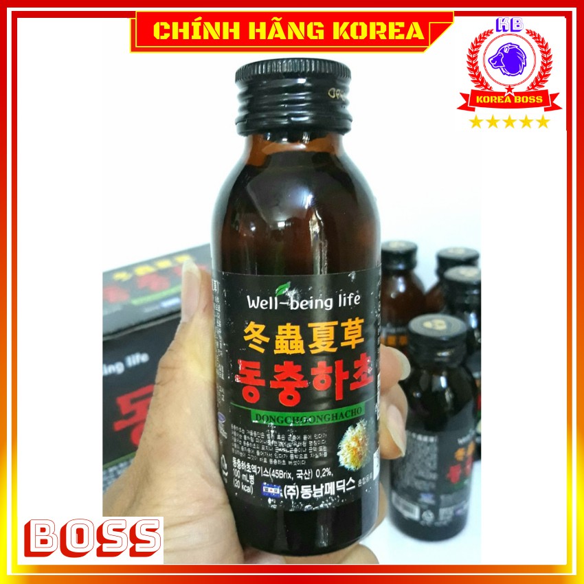 Nước đông trùng hạ thảo hàn quốc, Đông trùng hạ thảo hộp 10 chai, Korea Boss