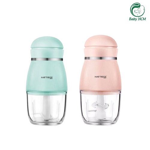Máy xay đa năng HATTIECS 0.3 L Cối thủy tinh, 6 lưỡi dao mạnh mẽ BabyHCM