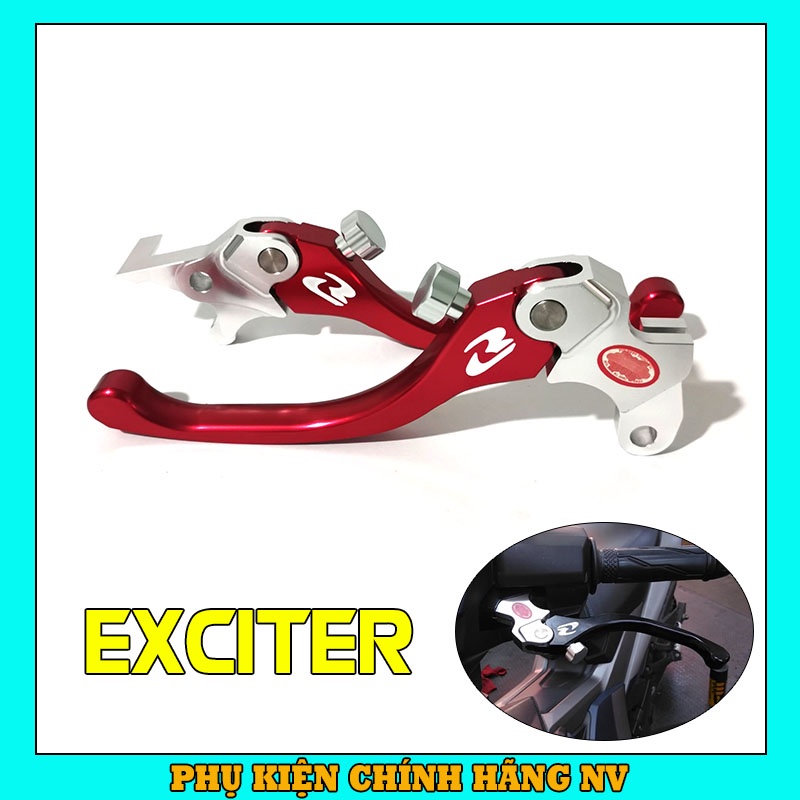 Tay thắng RCB Ex 150, Ex 155, Ex 135 1 cặp, tay thắng Racing Boy mẫu S2 nhôm CNC chính hãng có tem chống hàng giả