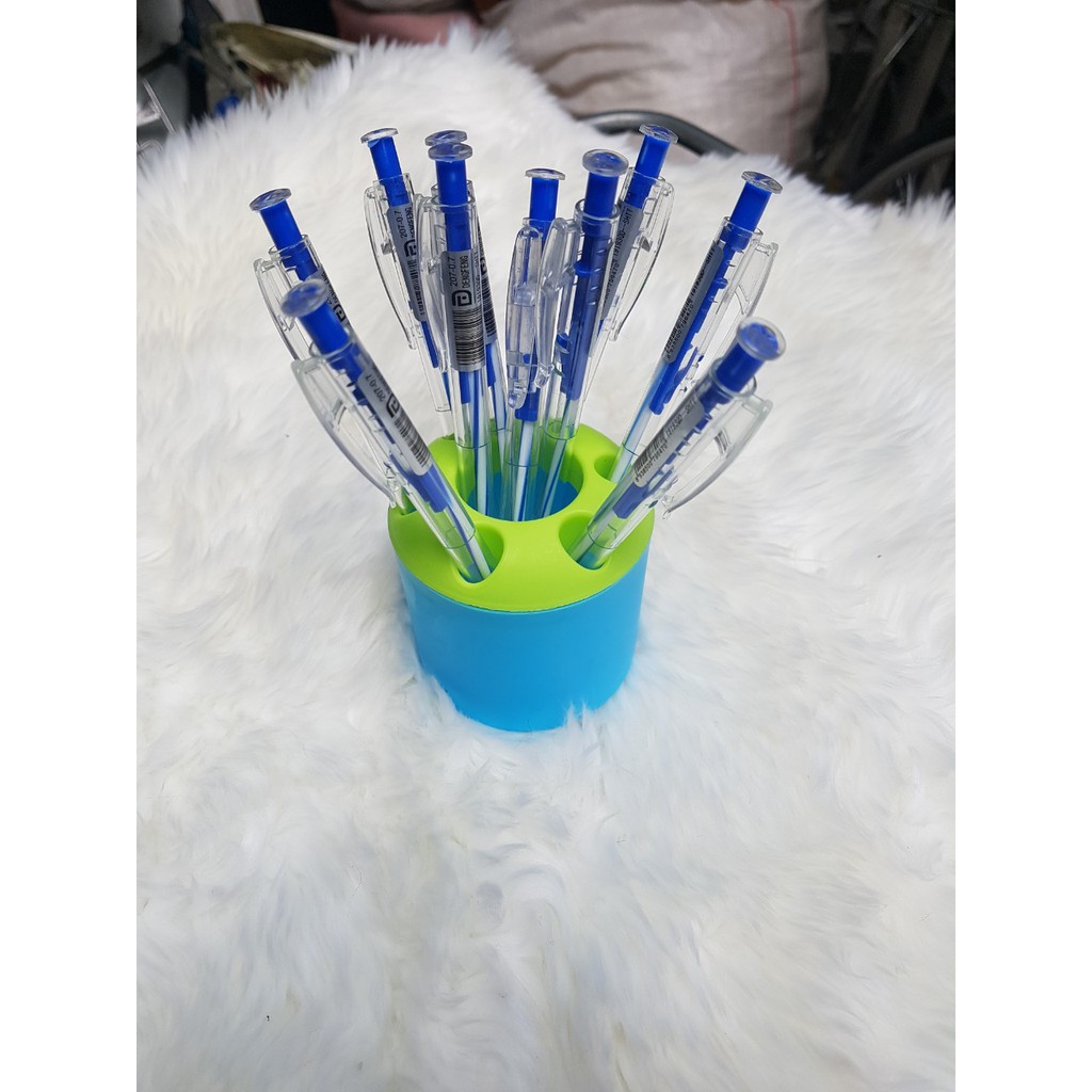 [ TẶNG LY ĐỰNG BÚT ] COMBO 10 BÚT MỰC XANH TL - 27