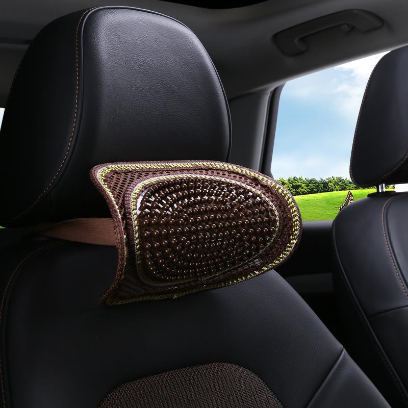 Summer car Tựa hạt gỗ gối đầu ô tô an toàn và cổ thông gió thoáng khí massage miễn phí vận chuyển