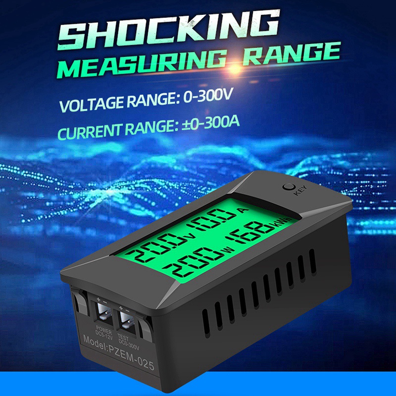 Thiết Bị Kiểm Tra Dung Lượng Pin Kỹ Thuật Số PZEM-025 DC 300v 50A