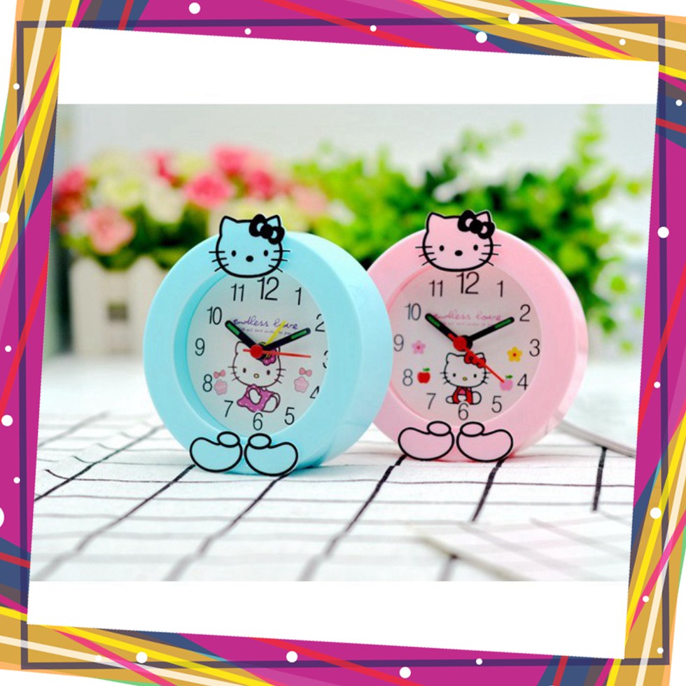 (Rẻ)  Đồng hồ để bàn Hello Kitty - 5444 (Tốt Rẻ)