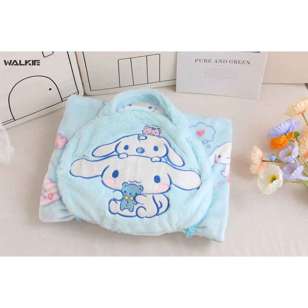 Bộ Chăn Gối Hình Cinnamoroll Kuromi My Melody Dễ Thương