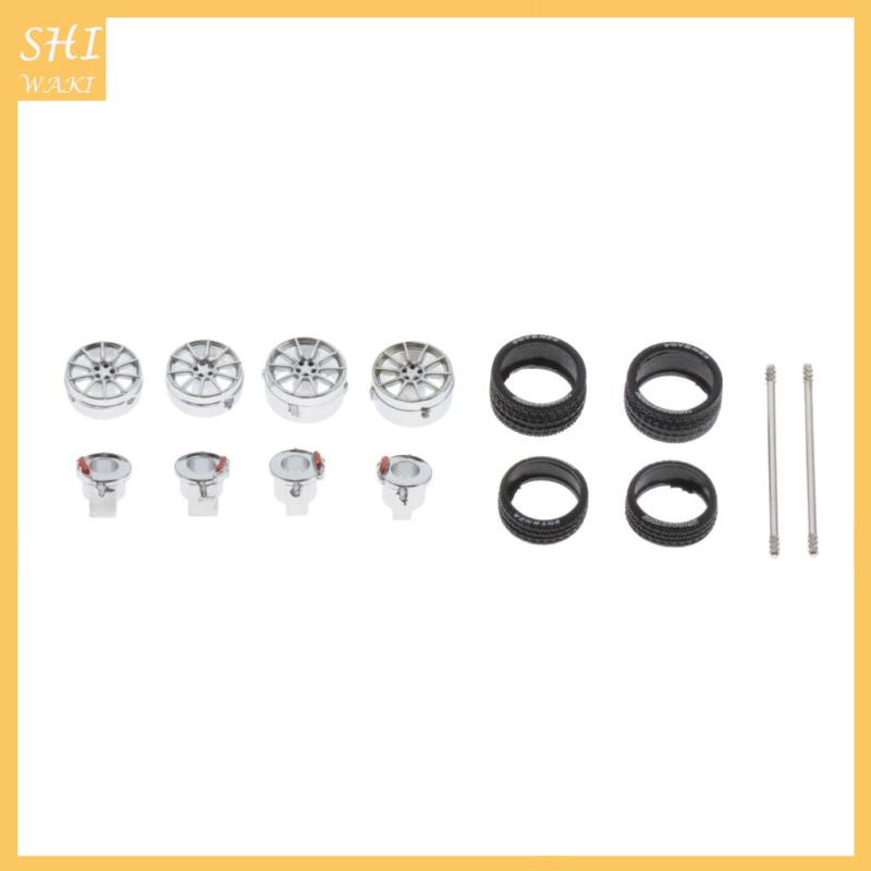 Bộ 4 Bánh Xe Cao Su Tỉ Lệ 1: 64 Dành Cho Xe Hơi Tomica Hotwheels