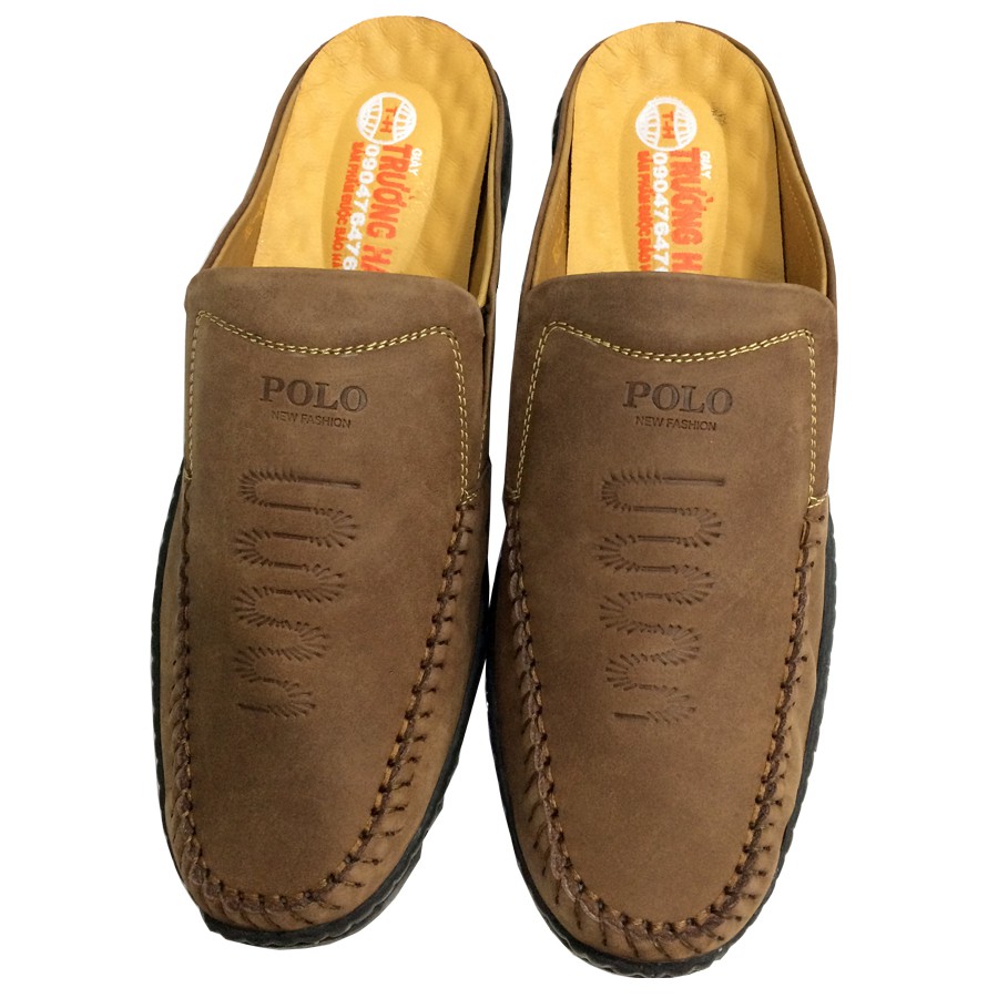 Dép bít mũi nam da bò cao cấp TH BM317