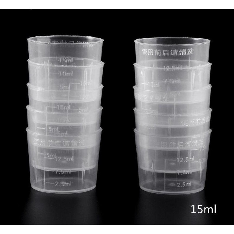 Cốc nhựa cứng dung tích 15 ml đong dung dịch