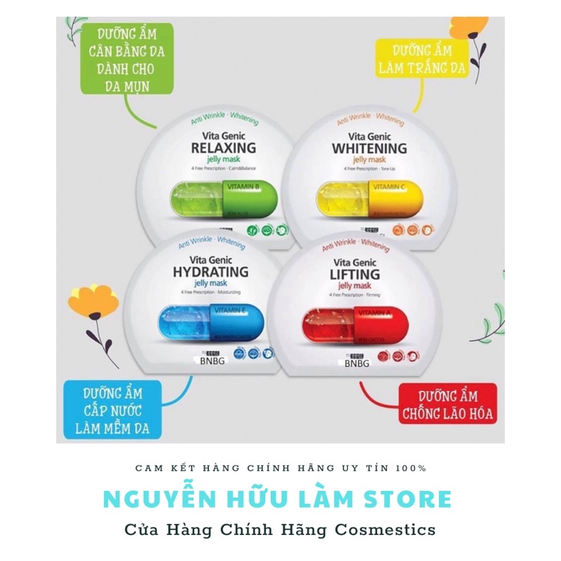 Mặt Nạ Giấy Viên Thuốc BANOBAGI ANTI WRINKLE WHITENING  VITA GENIC MASK | Thế Giới Skin Care