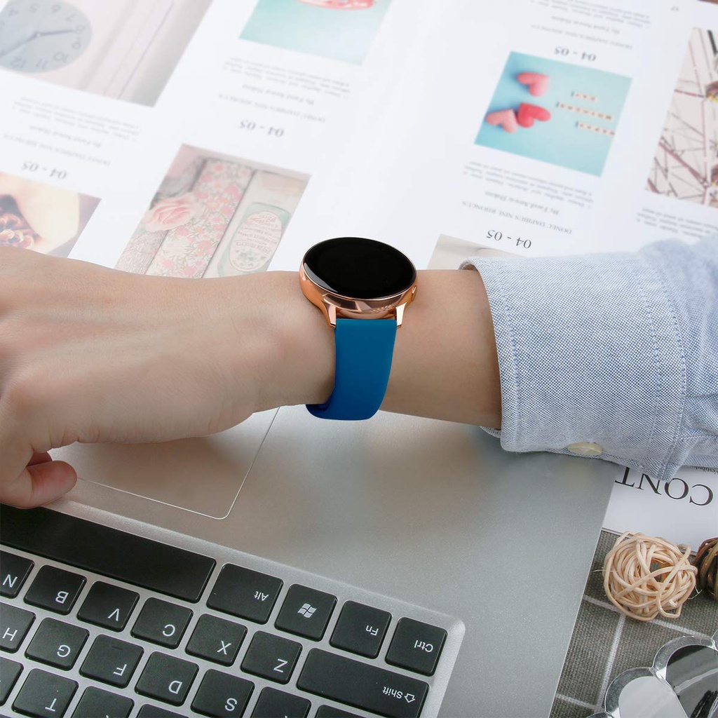 Dây Đeo Silicon 20mm / 22mm Cho Đồng Hồ Thông Minh Samsung Galaxy watch 4 / Classic Active 2 / 3 / 46mm / 42mm / Gear S3 Huawei GT 2 / pro
