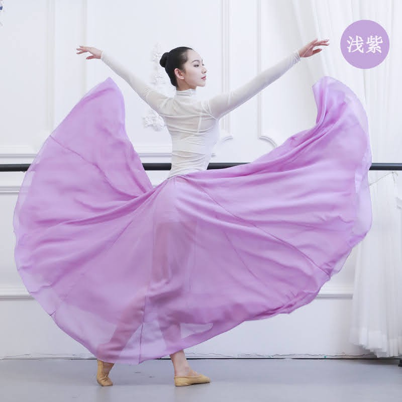 Chân váy/ Đầm múa Cổ Trang 720 độ - Lưng thun co giãn