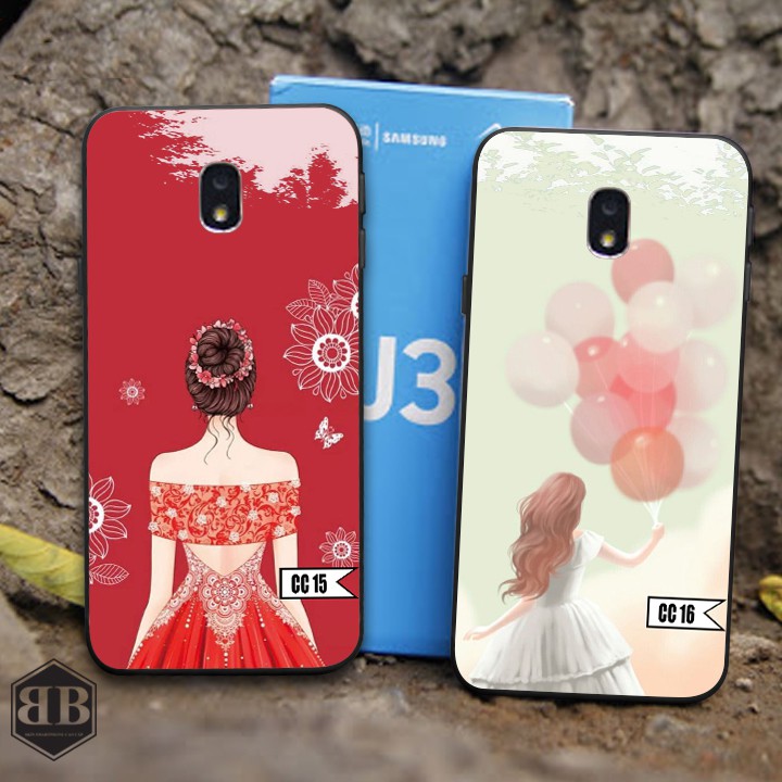 Ốp lưng kính cường lực Samsung Galaxy J3 Pro ( 2017 ) hình in dễ thương