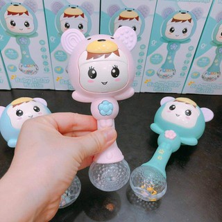 Xúc xắc đèn nhạc baby molar rattle