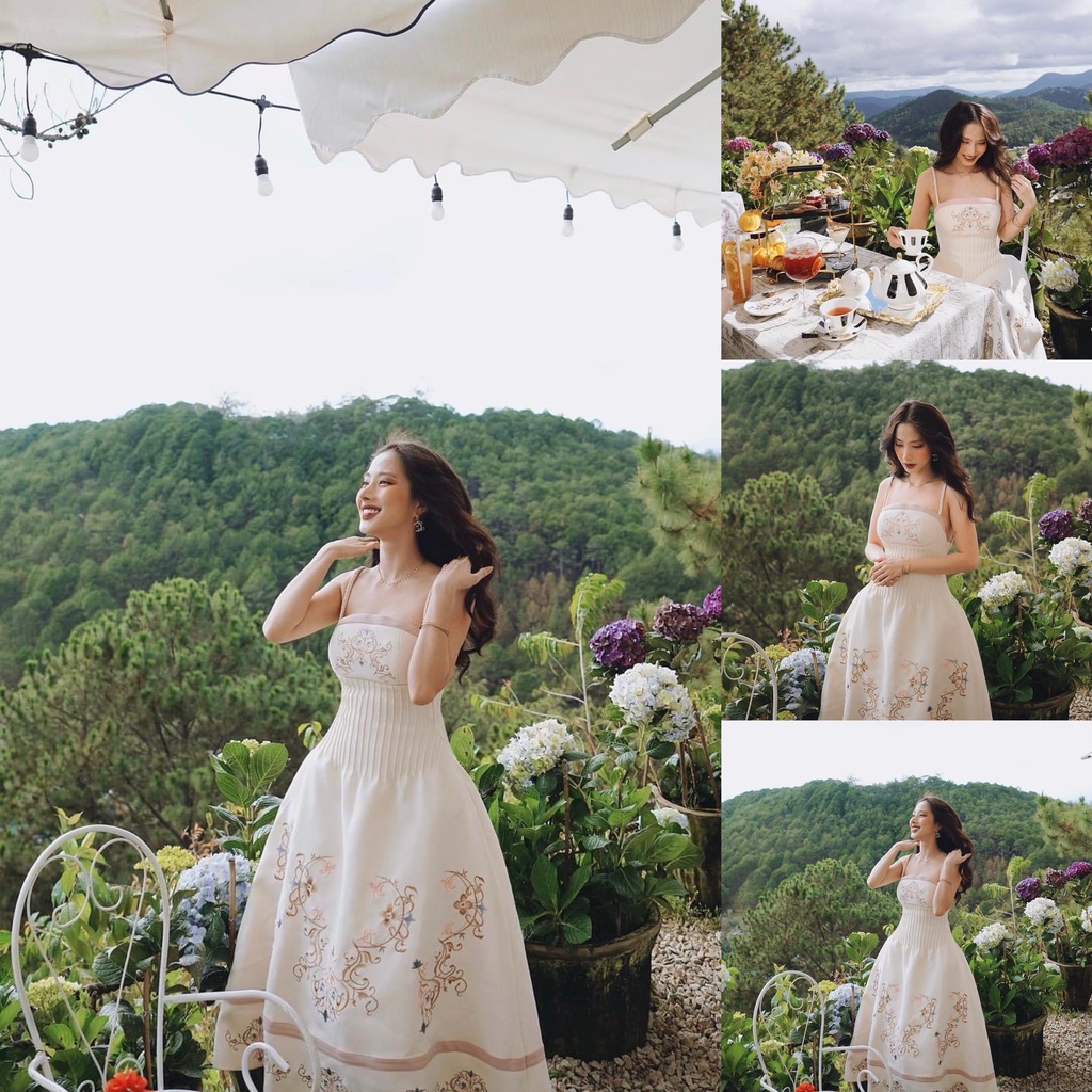 Váy hai dây thêu-Kianvu