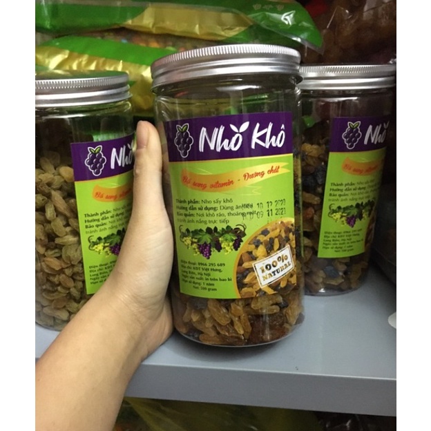 Hộp nho sấy khô 500gr