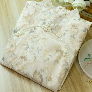 Đầm Sườn Xám Tay Ngắn Phối Ren Hoa Phong Cách Truyền Thống Mùa Hè Cho Nữ Size S-2XL