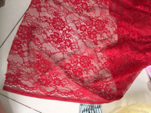 Vải ren may váy áo dài cách tân