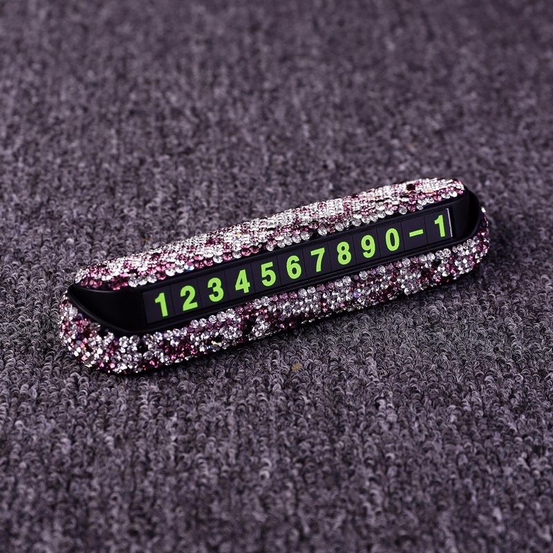 Bảng Gắn Số Điện Thoại Trên Taplo Ô Tô Đính Đá Cao Cấp nhiều màu