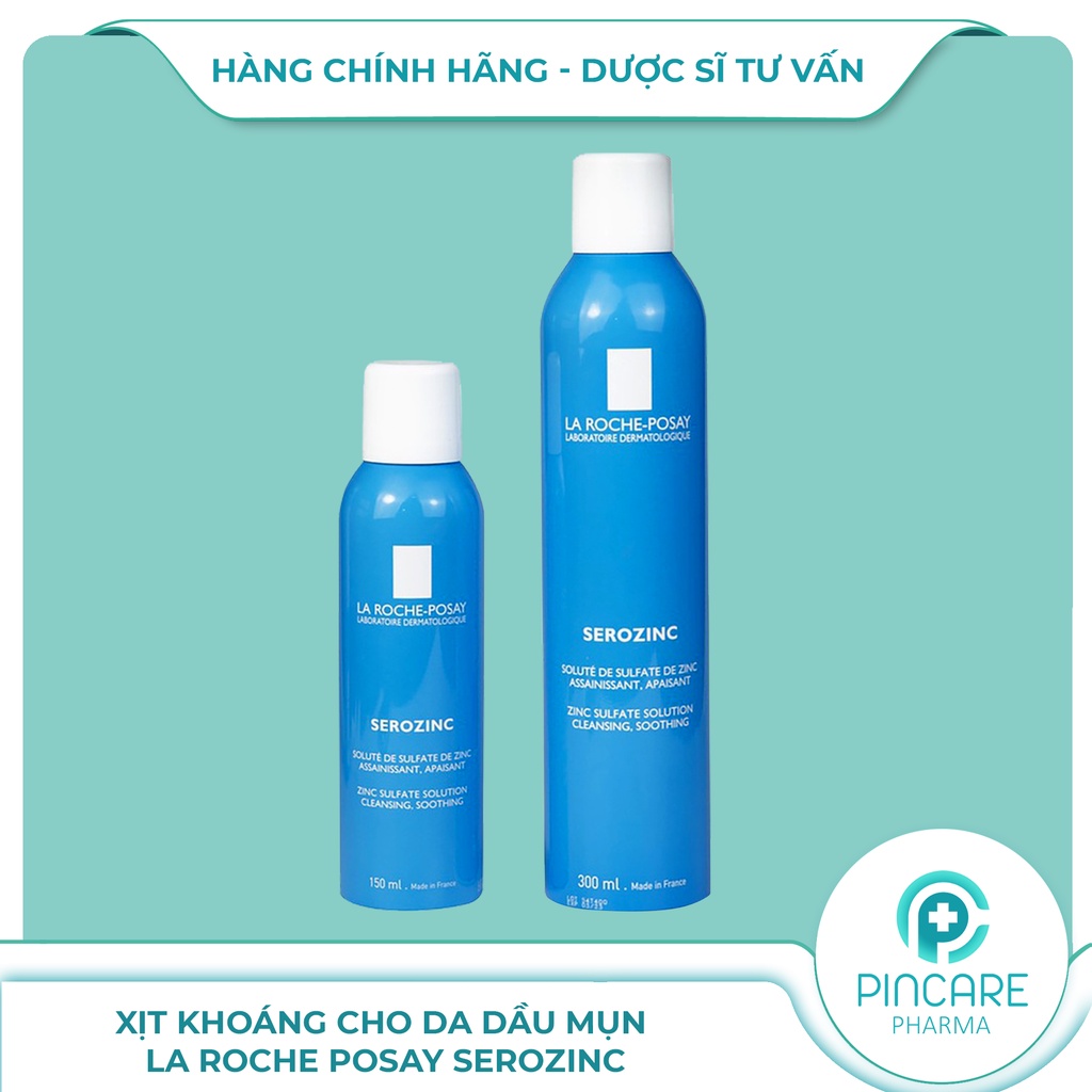 Xịt khoáng La Roche Posay Serozinc cho da dầu mụn - Hàng chính hãng - Nhà thuốc PinCare