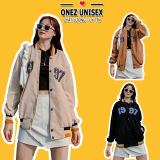 Áo khoác nhung tăm jacket Logo Thuê 1997 ONEZ Hình Thật Cuối Form Rộng Đẹp thumbnail