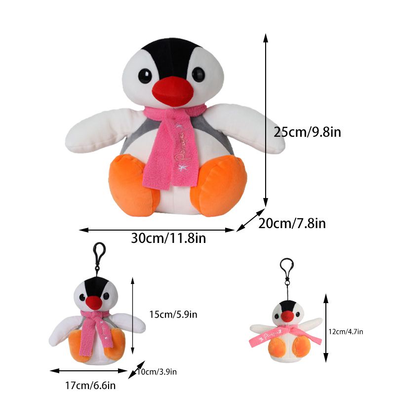 Movie Pingu Brother And Sister Plush Toy Soft Stuffed Animal Doll Bag Plush Pendant Best Gift