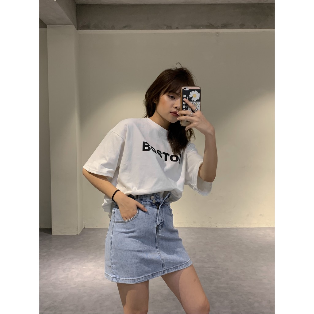 CHÂN VÁY JEANS CẠP 3 CÚC CHUBBIE hai màu xanh/xám - CHÂN VÁY CV022 | BigBuy360 - bigbuy360.vn