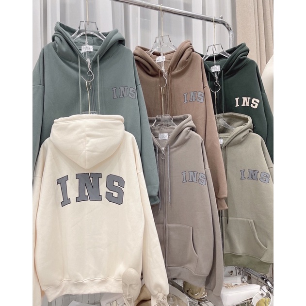 Áo khoác nỉ INS mũ 2 lớp TTA388