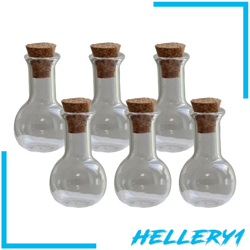 [Hellery1] Set 6 Bình Thủy Tinh Mini Có Nút Bần