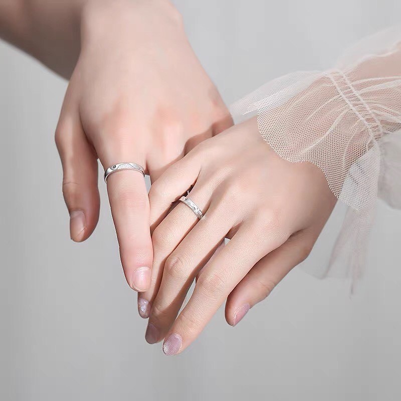 Nhẫn đôi nam nữ Nhẫn Cặp Couple Freesize nhiều mẫu HOT NHẤT