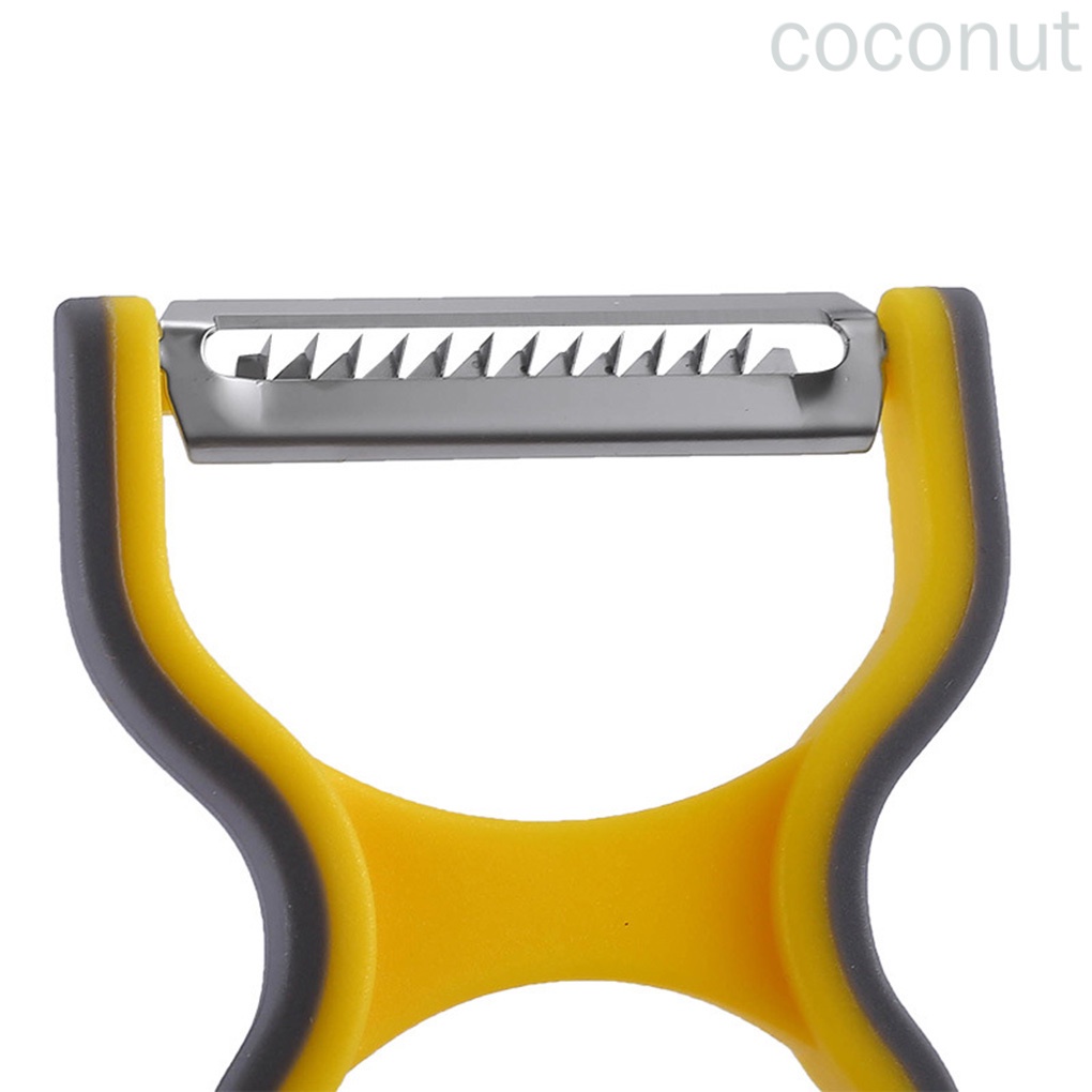 Set 3 Dụng Cụ Gọt Vỏ Dừa Bằng Thép Không Gỉ Có Tay Cầm Chống Trượt Màu Ngẫu Nhiên