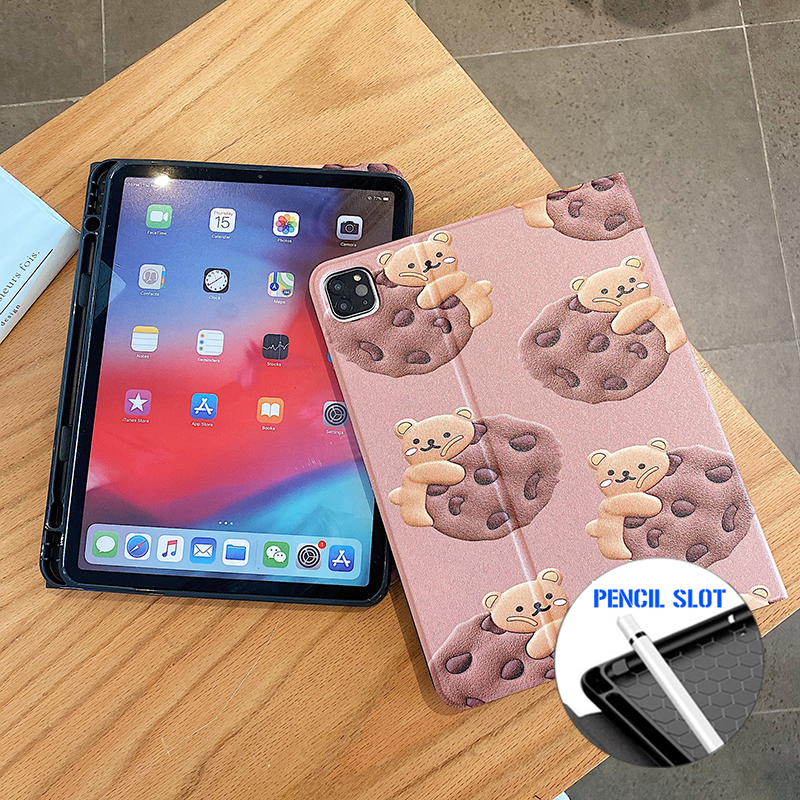 Bao Da Có Giá Đỡ Hình Gấu Dễ Thương Cho Ipad Air3 10.2 Ipad 9.7 2018 Mini 1 / 2 / 3 / 4 / 5