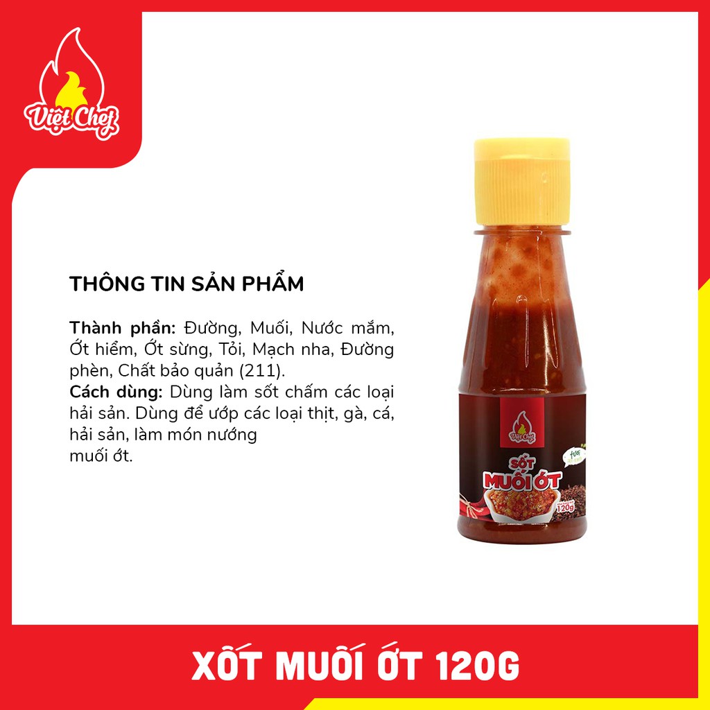 Nước Chấm Xốt Muối Ớt 120g - Việt Chef