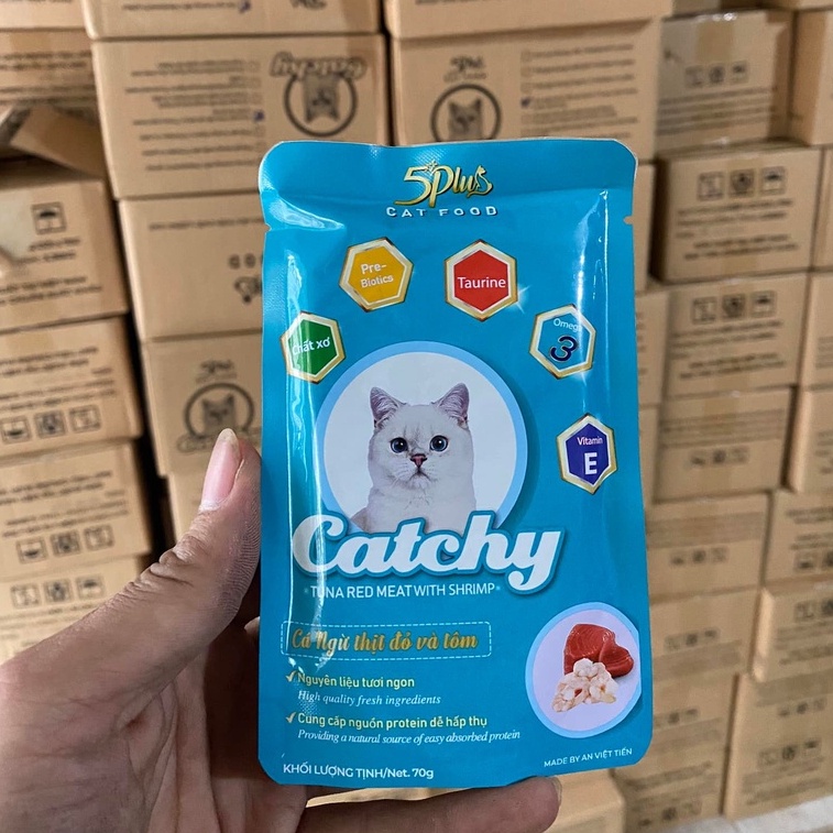 Pate Catchy 70g cho mèo thơm ngon đủ vị