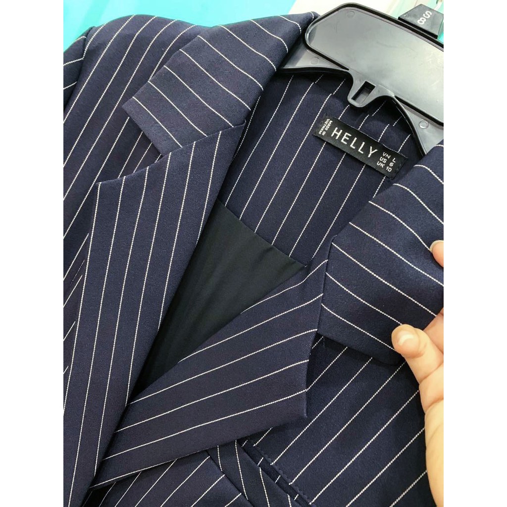 [Mã SHOPSAL50 giảm 50k với đơn 500k] ÁO BLAZER 2 LỚP SỌC | BigBuy360 - bigbuy360.vn
