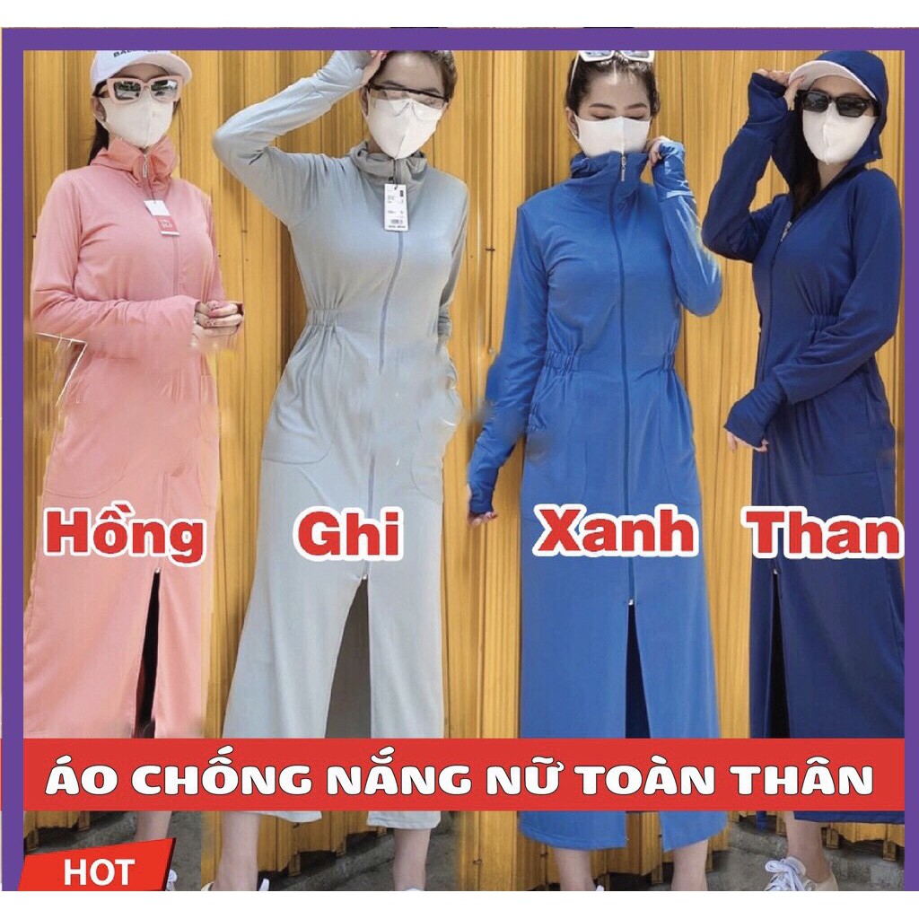 [⚡FREESHIP⚡️] Áo Chống Nắng Toàn Thân - Vải Thông Hơi Cao Cấp - Váy Chống Nắng - Dài Tới 1,5m - T&A Shop