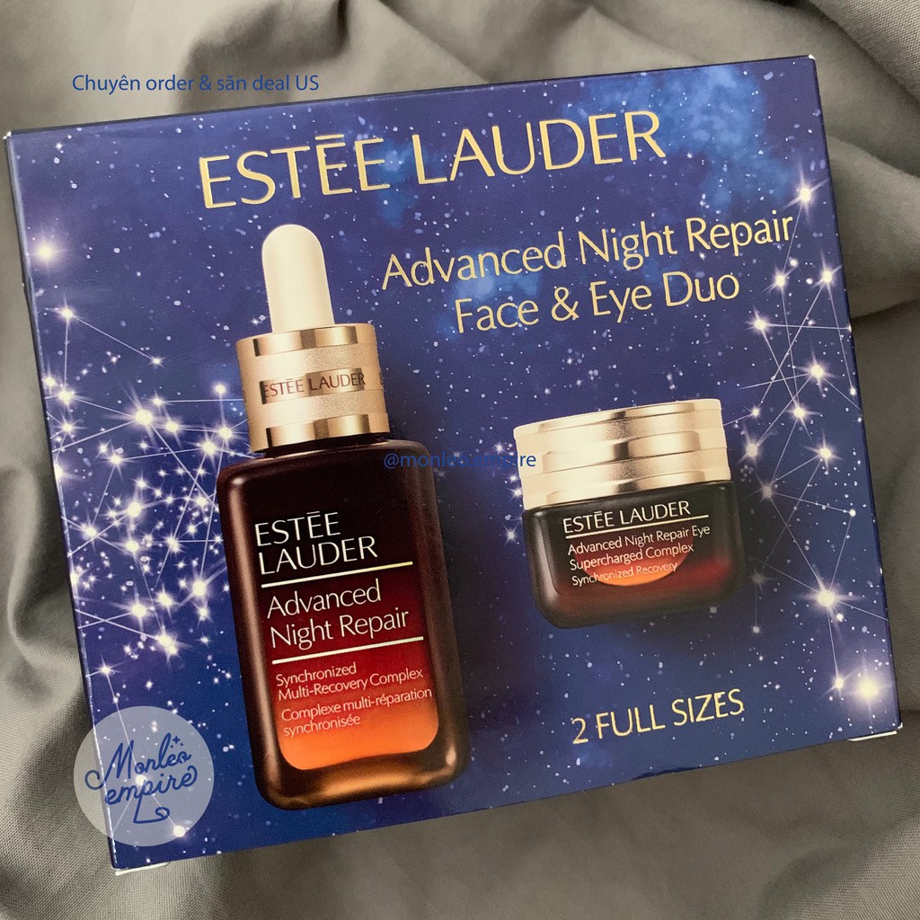 Set 2 món chăm sóc phục hồi da ban đêm chuyên sâu Estee Lauder 2-Pc. Advanced Night Repair Face & Eye Set