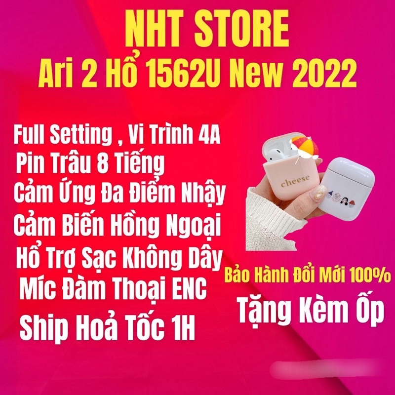 Tai Nghe TWS 2 1562U - Bản Cao Cấp - Pin Trâu - Đầy Đủ Tính Năng - Míc Đàm Thoại ENC - Pin Trâu 8 Tiếng